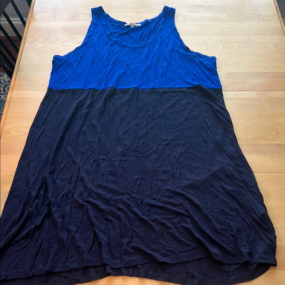 gap XXL blue navy color block dress